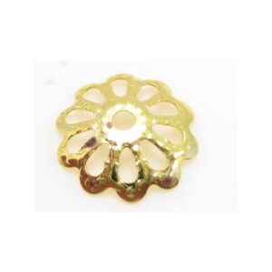 Filigran Guld Endekap 6mm - 10 Stk
