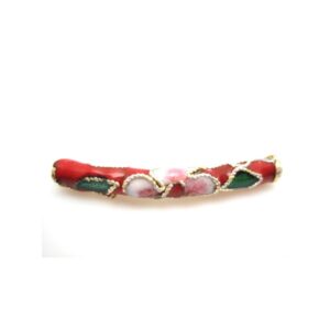 Cloisonne Rør Med Bue 25 mm Rød