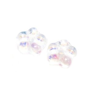 Klar Facet Glas Blomst 5 Mm I Czglas - 2 Stk