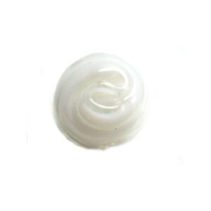Hvid Glas Perle Med Rose - 13mm