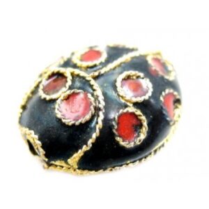 Cloisonne Mariehøne Sort