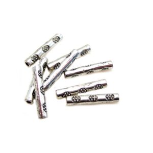Smukke Rør Med Blomster 14,5 X 2,5 mm - 8 Stk