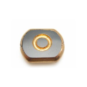 Glas Perle Med Kobber 14 X 12 mm - 2 Stk