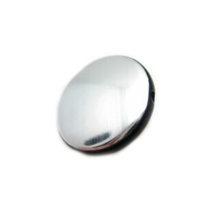 Sølv Og Sort Rund 21 mm - 4 Stk