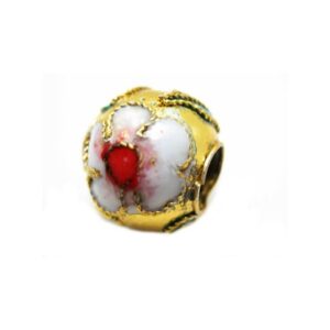 Cloisonne Med Stort Hul GULD - 12 / 4 mm