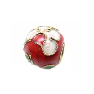 Cloisonne Med Stort Hul RØD 12/4 mm