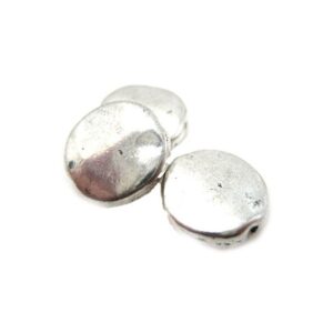 Flad Let Bølget Tibet Perle 10,5 Mm - 3 Stk -SUPER FLOT