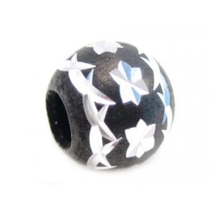 Diamant Skåret Sort Rund 8 / 3 Mm - 3 Stk