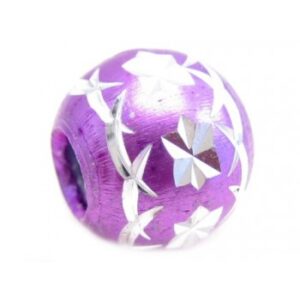 Diamant Skåret Rund Lilla 8 / 3 Mm - 3 Stk