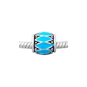 Led / Charms Med Turkis Emalje 11 / 5,2 Mm