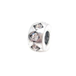 Perle / Charms Med Klare Sten 11 / 5 Mm