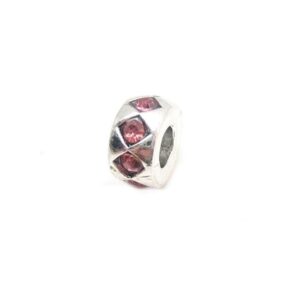 Perle / Charms Med Pink Sten 11 / 5 Mm