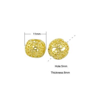 Blonde Led Med Blomster Guld - 11 / 5 Mm