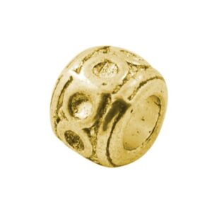 Guld Perle Med Mønster 9 / 5 Mm