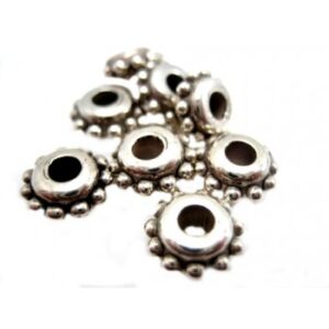 Sølv Mellem perler På 9 / 3 mm - 8 Stk