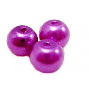 Fuchsia Glas Perle 4 mm - 6 Stk