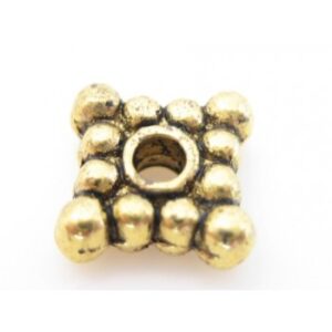 Mellem Rondel Firkantet Guld 6 / 1,5mm - 4 Stk