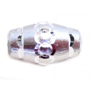 Sølv Belagte Diamant Skårne Perler 10/2 Mm - 3 Stk
