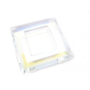 Glas Firkant Slebet 30 X 30 Mm / 14mm Hul - SUPER FLOT