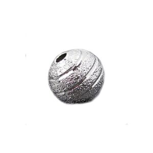 Sølv Stardust Med Diamant Skæring 8 / 2 Mm - 4 Stk