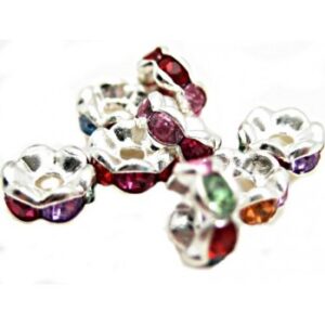 Sølv Fs Rondel 6 Mm - Farve Palet - 4 Stk