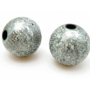 Silkebørstet Sølv Grå 12 Mm Perle