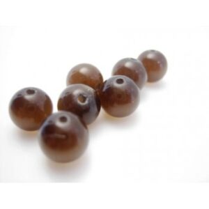 Cat Eye Perle 8mm Mørk Brun - 10 Stk