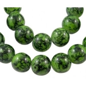 Glas Perle Grøn 10 / 2mm - 8 Stk