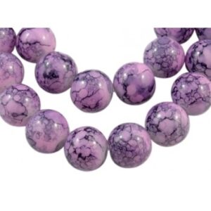 Glas Perle Rosa / Lilla 10 / 2mm - 8 Stk