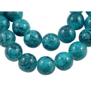 Glas Perle Turkis 10 / 2mm - 8 Stk