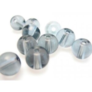 Glas Perle 6 mm - Grå - 15 Stk