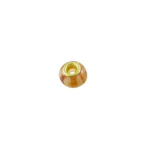 Glas Led Med Guld Kerne 14 / 5 Mm - Brun / Rosa