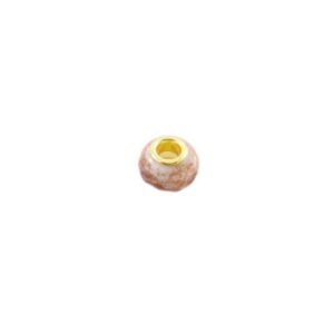 Glas Led Med Guld Kerne 14 / 5 Mm - Rosa / Brun