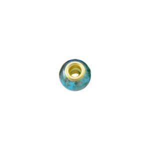 Glas Led Med Guld Kerne 14 / 5 Mm - Turkis