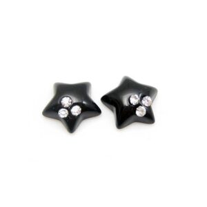 Resin Stjerne Med Stene 12 Mm - 2 Stk