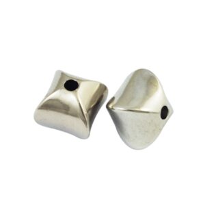 Sølv Kube 11 Mm - 10 Stk