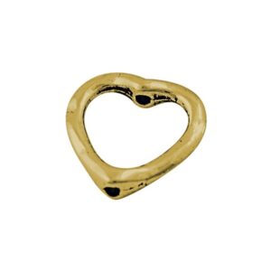 Flotte Hjerte Guld Belagt 14 Mm - 2 STK