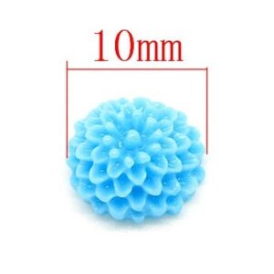 Mini Resin Blomster 10 Mm - 4 Stk Blå