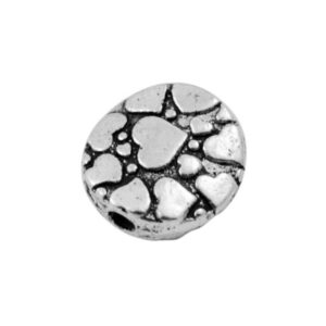 Hjerte Perle Flad 10 Mm - 4 Stk