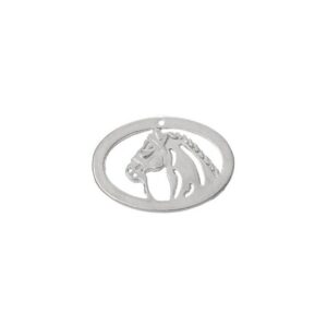 Hest I Ramme 19 mm Sølv - SUPER TILBUD