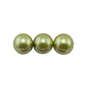 Voks Glas Perler 4 Mm GRØN - 1 STRENG CA 100 STK