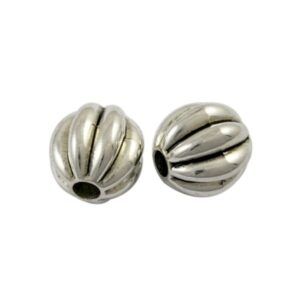 Sølv Perle 7,5 / 2 Mm - 15 STK