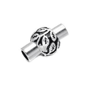 Smart Magnet Lås med Blad Mønster Sølv 16 / 3,5 Mm