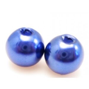 Voks Perle 6 mm Blå - 15 stk