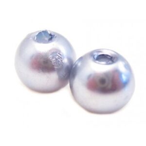 Voks Perle 6 mm Grå - 15 stk