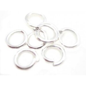 O-Ring Sølv Pl. 8 / 6 mm Indvendig Mål - 20 stk