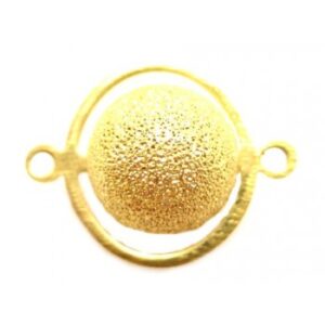 Guld Plate Stardust Med 2 Øje - 10 mm