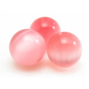 Cat Eye 8 mm - Rosa - 10 stk
