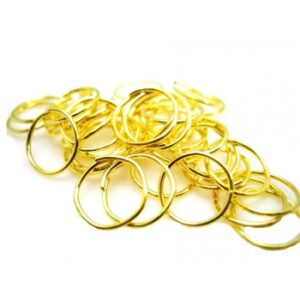 O-Ring I Guld Pl. - 9 mm - 20 stk