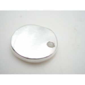 Flad Bølget Sølv Perle 12 / 1 mm - 2 stk
